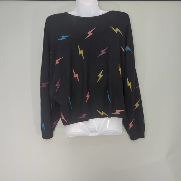 Quiet Storm Womens Runaway Lightning Shirt Top Black M NWT - Picture 5 of 8